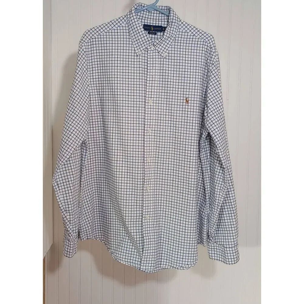 Ralph Lauren , Blue label, 100% cotton long sleeve button down shirt size XL